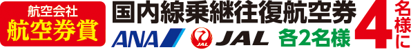 国内線乗継往復航空券４名様